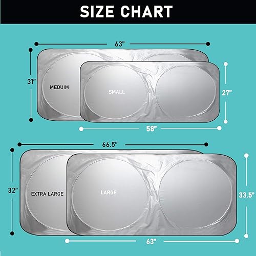 Miniatura 2 de FH Group Parasol plegable para parabrisas de automóvil, parasol reflectante portátil para sedanes, SUV y camiones, color gris, XL
