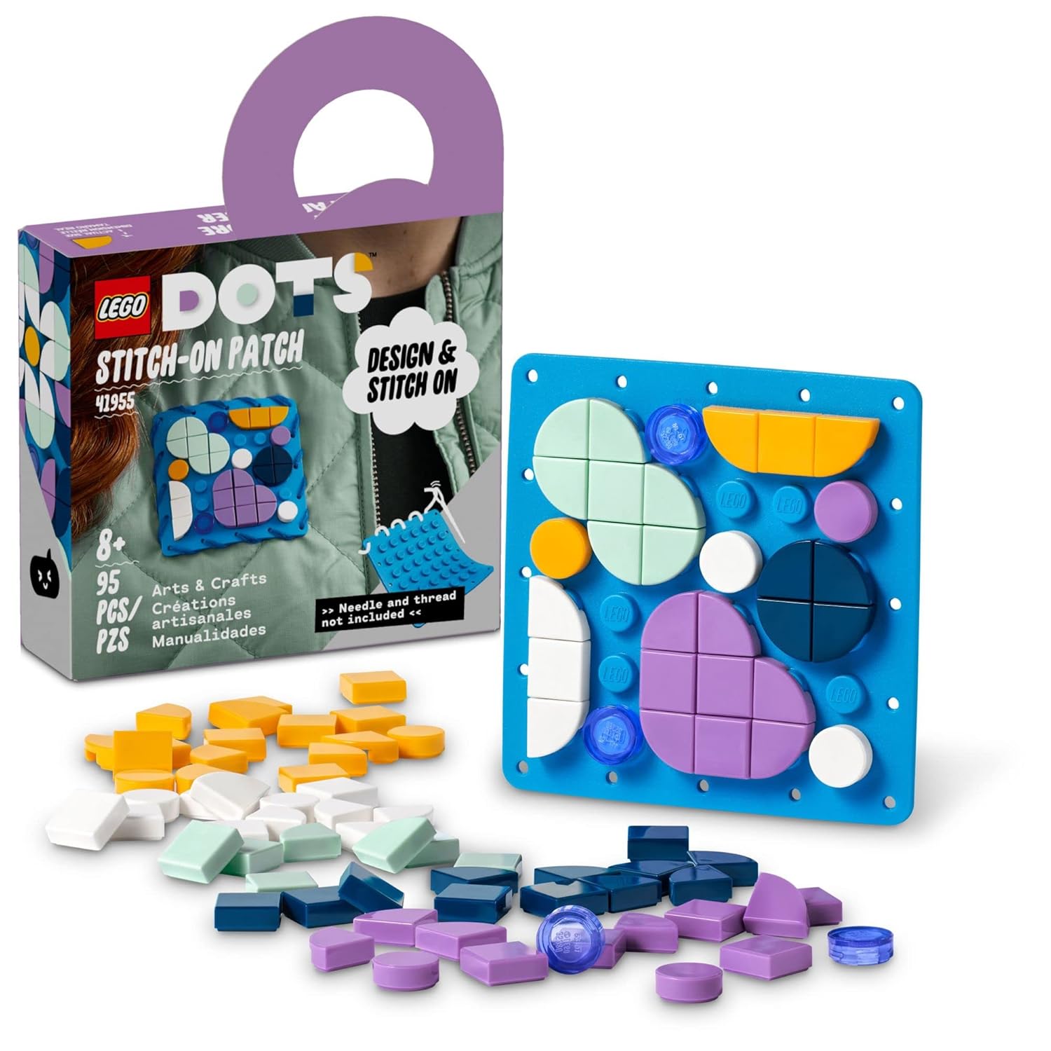 LEGO DOTS Stitch-on Patch 41955 DIY Craft Decoration Building Toy Set for Girls Boys and Kids Ages 8