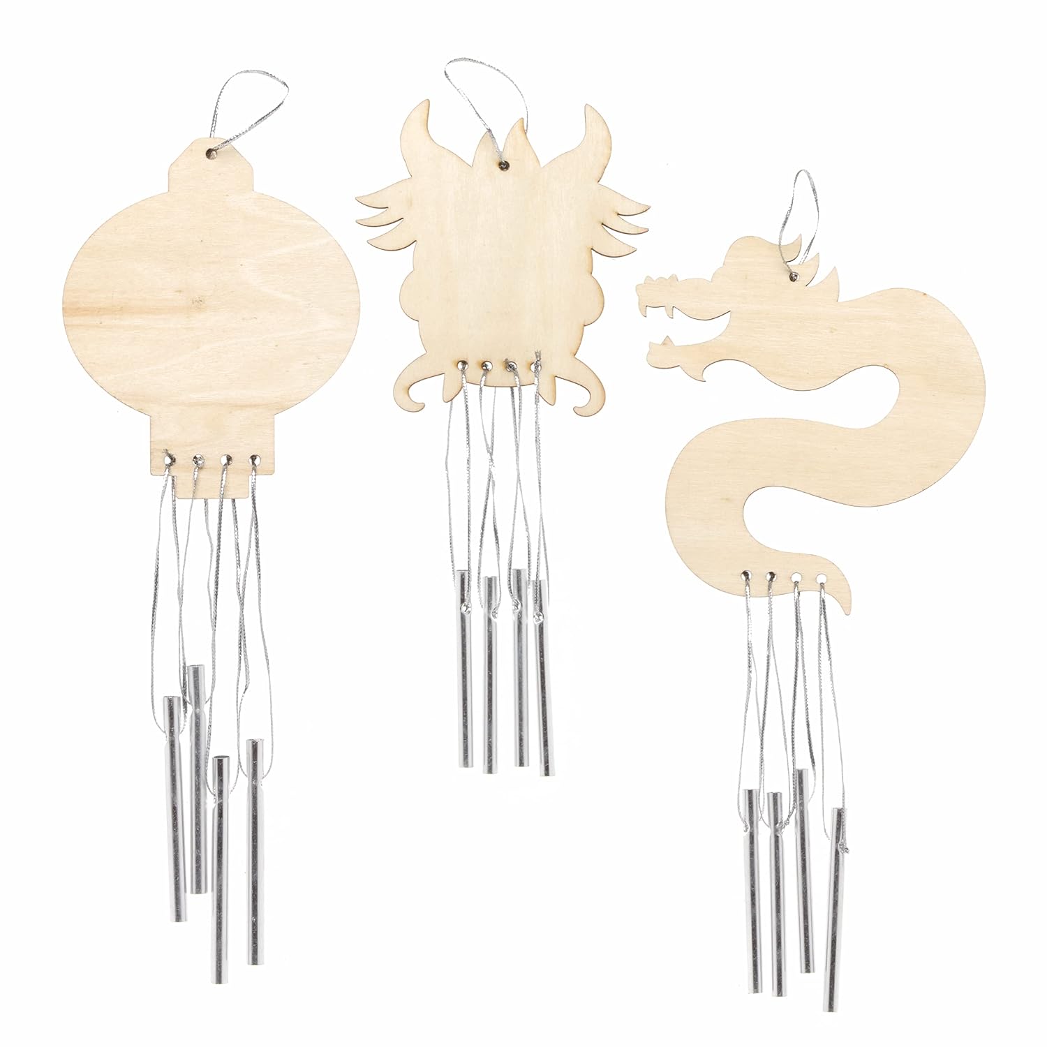 Baker Ross AX843 Chinese New Year Windchimes - Pack of 4, Great for Kids Arts and Crafts Activities