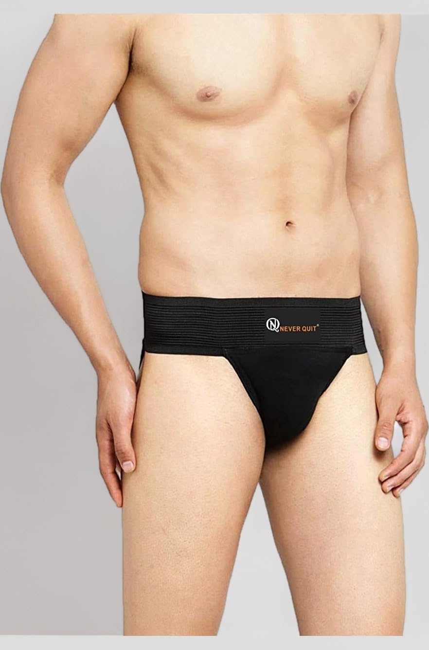 NEVER QUIT Gym Supporter for Men | Ideal for Workout and Running, Cricket, Tennis, Sports| Compression Brief Abdomen Support for Boys