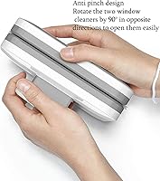 Vista 6 de Kit de lavado de escobilla de ventana, limpiaparabrisas magnético ajustable de doble cara accesorio de vidrio para equipo de ventana hogar