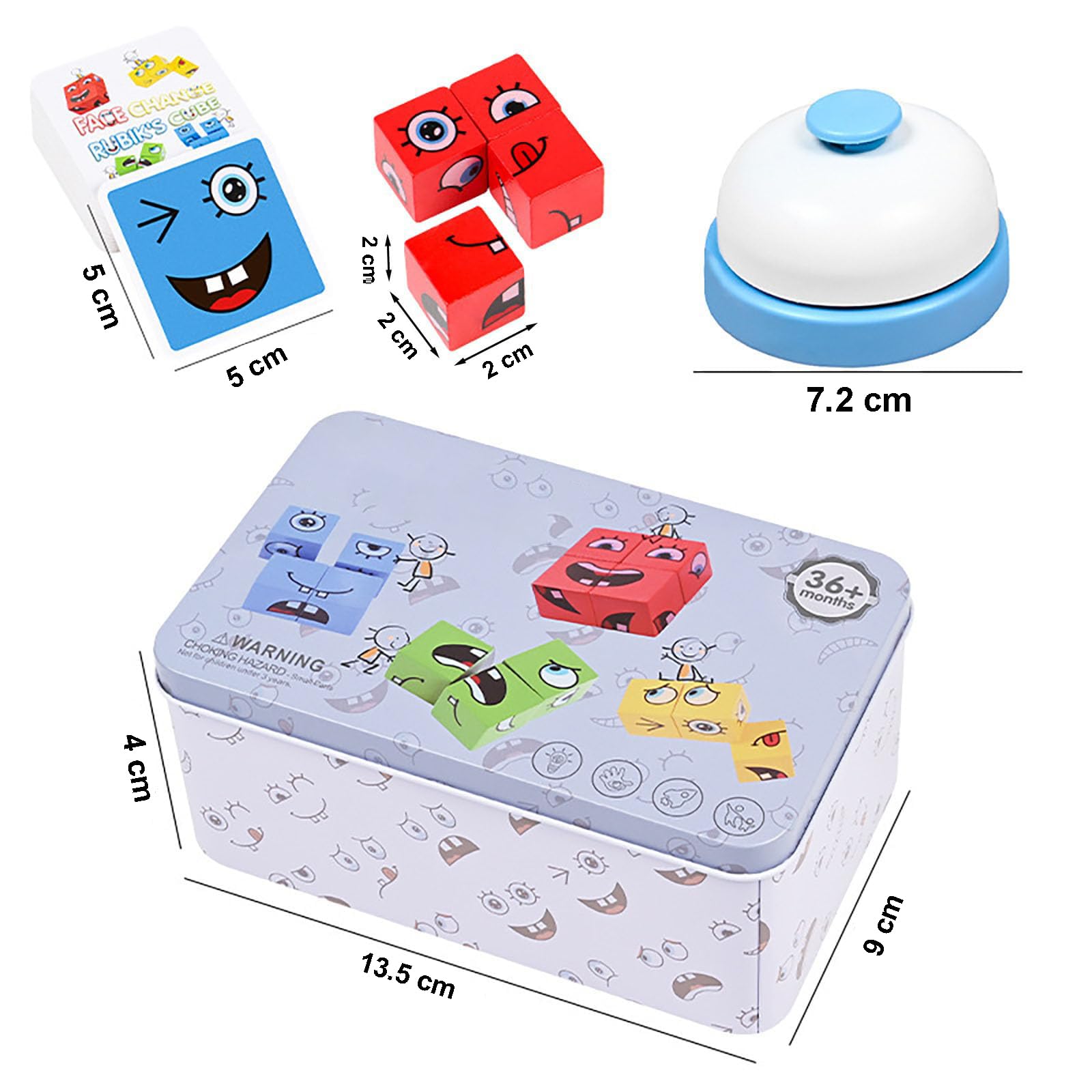 Face Changing Cube Game, Wooden Face Changing Magic Cube Game, Educational Face Changing Cubes - Image 3
