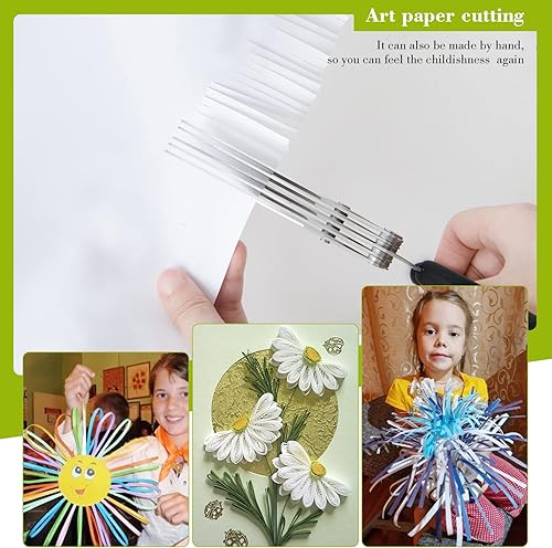 Miniatura 5 de Styleonme Tijeras de hierbas, tijeras afiladas y pesadas para cortar, cortar y cocinar hierbas frescas de jardín, 5 cuchillas de acero inoxidable y