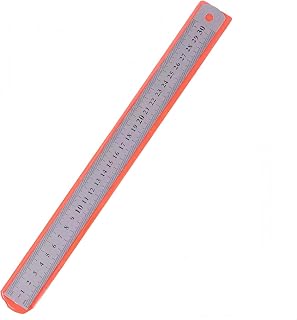 6 Pcs 12 Inch/30 cm Stainless Steel Ruler, Thickness 0.5 mm, Inch/Metric Graduations Ruler for Office, School, Architect, Engineers, Craft(Silver)