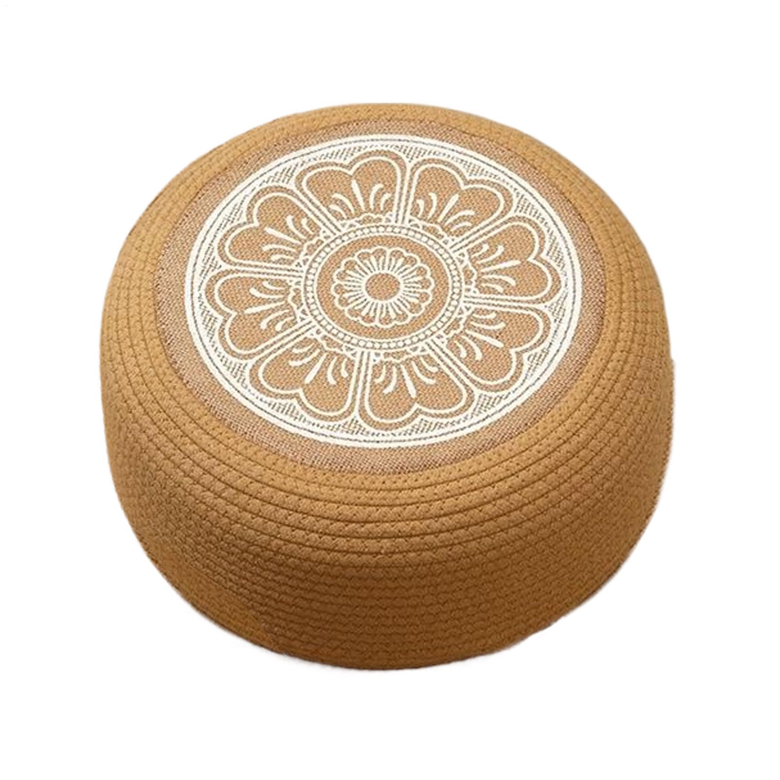 Genérico Puf Exterior Impermeable Ottomano,Reposapiés Tejido para Terraza - Cojín Tatami para Jardín, Terraza, Porche, Deck Exterior y Área de Piscina