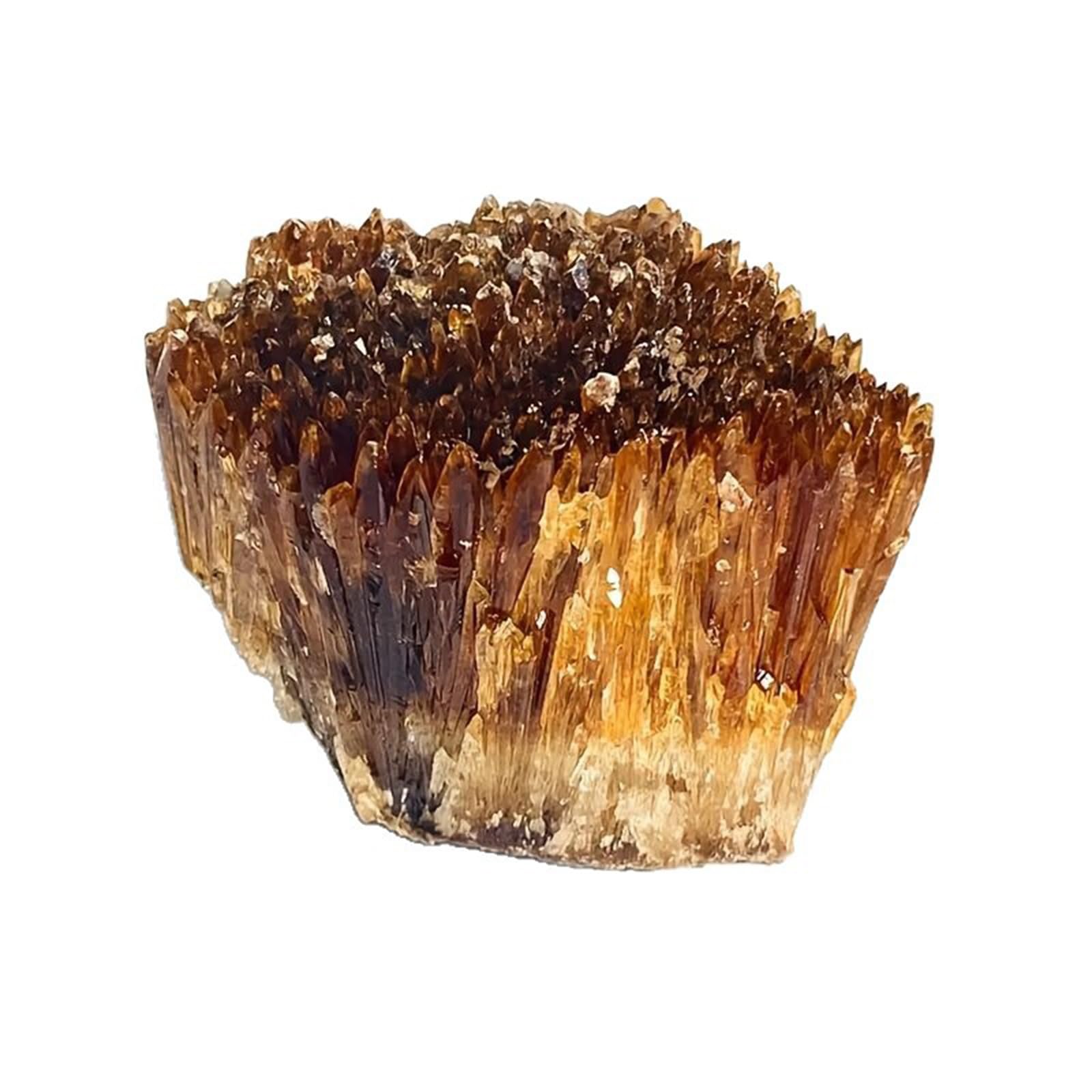 Hhhxkkuo Natural Amber Calcite Crystal Cluster Raw Mineral Specimen
