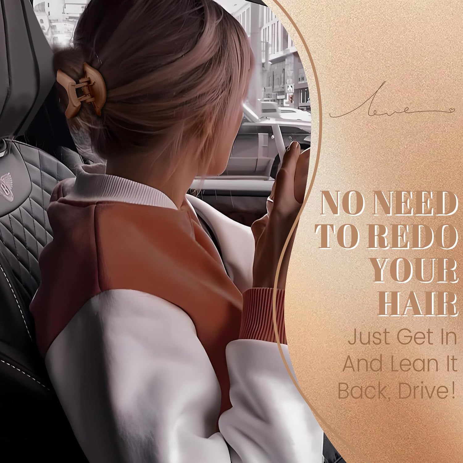 Flat Hair Clips for Women-8Pcs Large Matte No-Slip French Concord Claws, Accessories for Thick & Thin Hair (Neutral, Oval) - Image 2