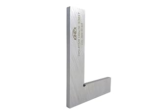 Kinex 4033-02-010T 4 Inch Tall x 2.75 Inch Wide Flat Solid Machinist Square DIN 875/0 Square to w/in 0.0002 Inches
