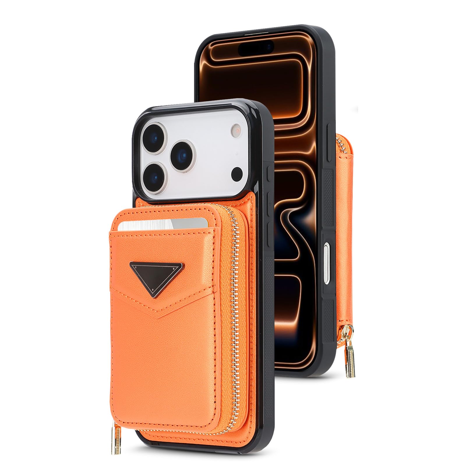 Coque magnétique iPhone 17 Pro antichoc et étui zippé en cuir