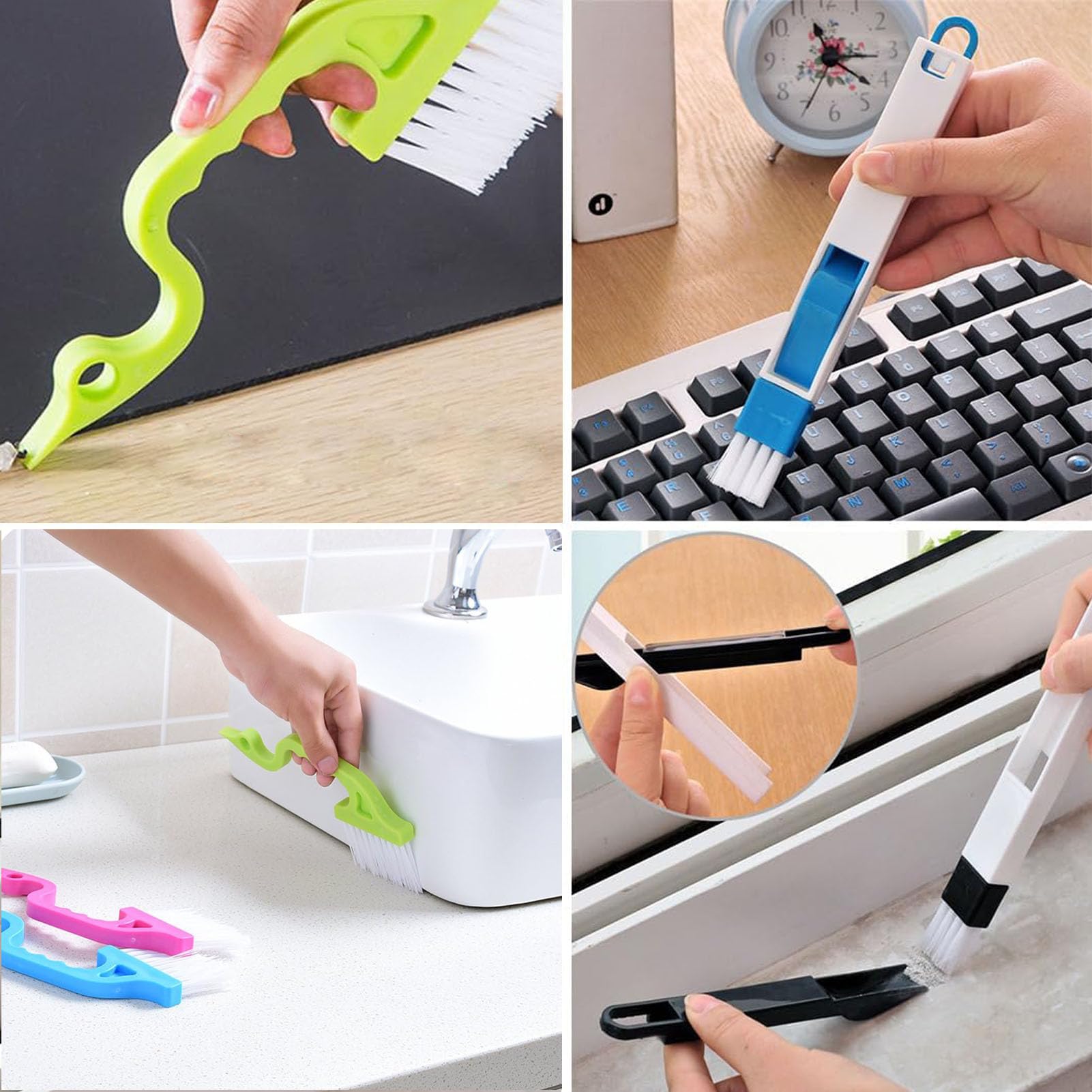 Spazzole Per Pulire Le Fughe 11 Spazzole Per Pulizie Difficili - Kit Completo Per Fessure E Angoli Stretti Spazzole Per Piastrelle E Finestre - 5
