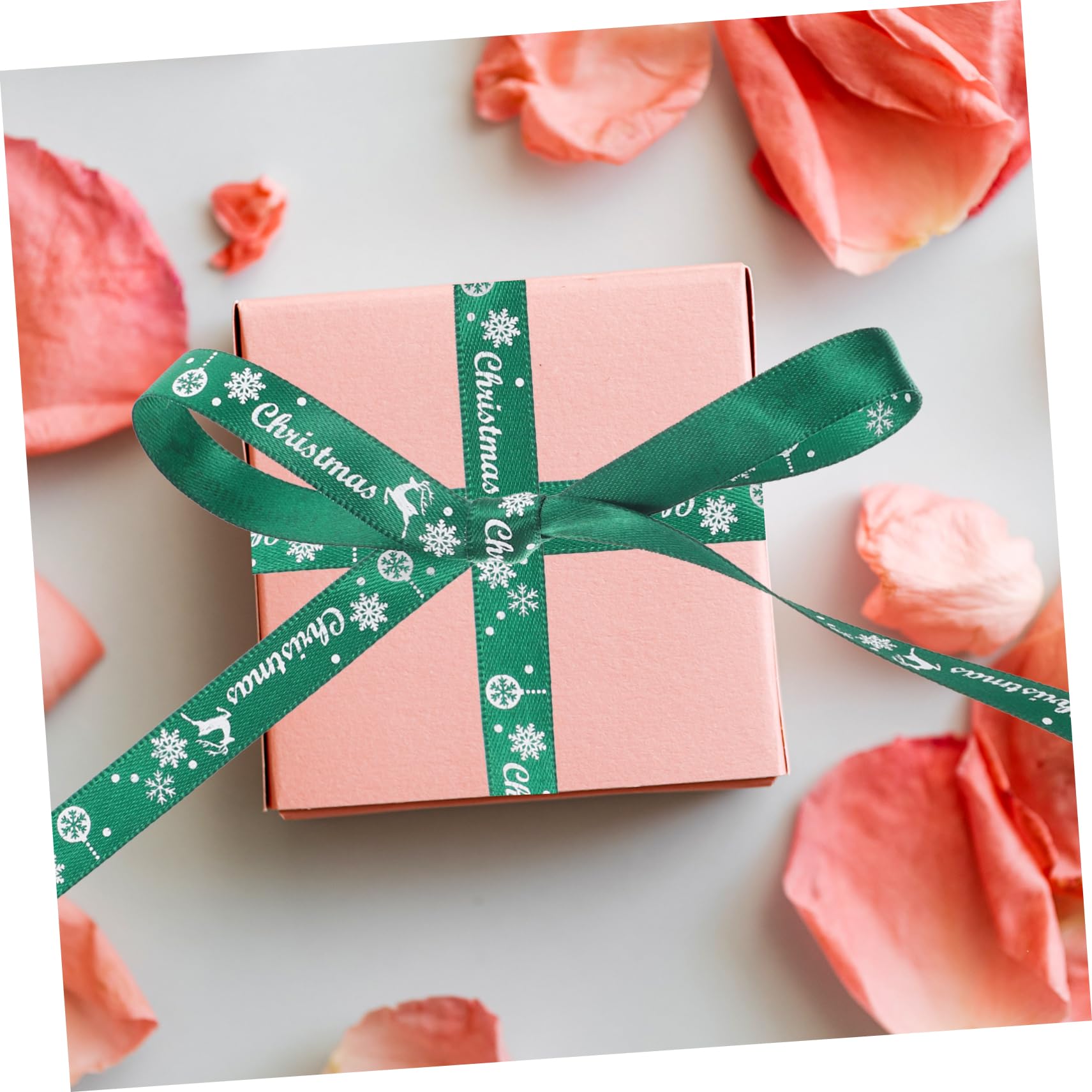 VILLCASE 20 Nastro di Natale nastro da imballaggio di buon natale lavoretti di bricolage fai da te nastri decorativi natalizi poliestere
