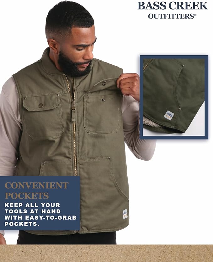 Gilet De Travail/pêche Bass Creek Outfitters – Toile Coton – Homme XL Neuf