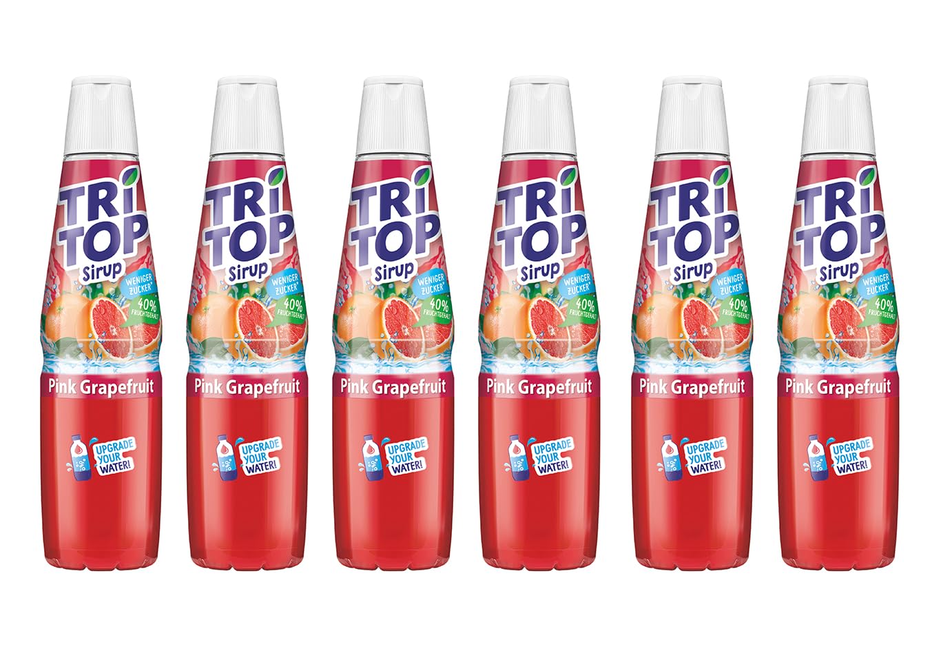 TRi TOP Pink Grapefruit Sirup – 6 x 600 ml, Kalorienarm