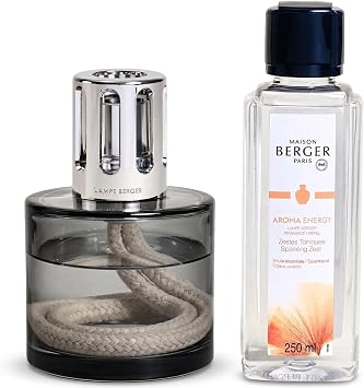 MAISON BERGER Lampe Berger Aroma Energy Starter Set, Sparkling Citrus | Catalytic Lamp + 250 ml Sparkling Citrus Refill, Air Pur System, Helps Neutralize Odors, Refillable, Made in France