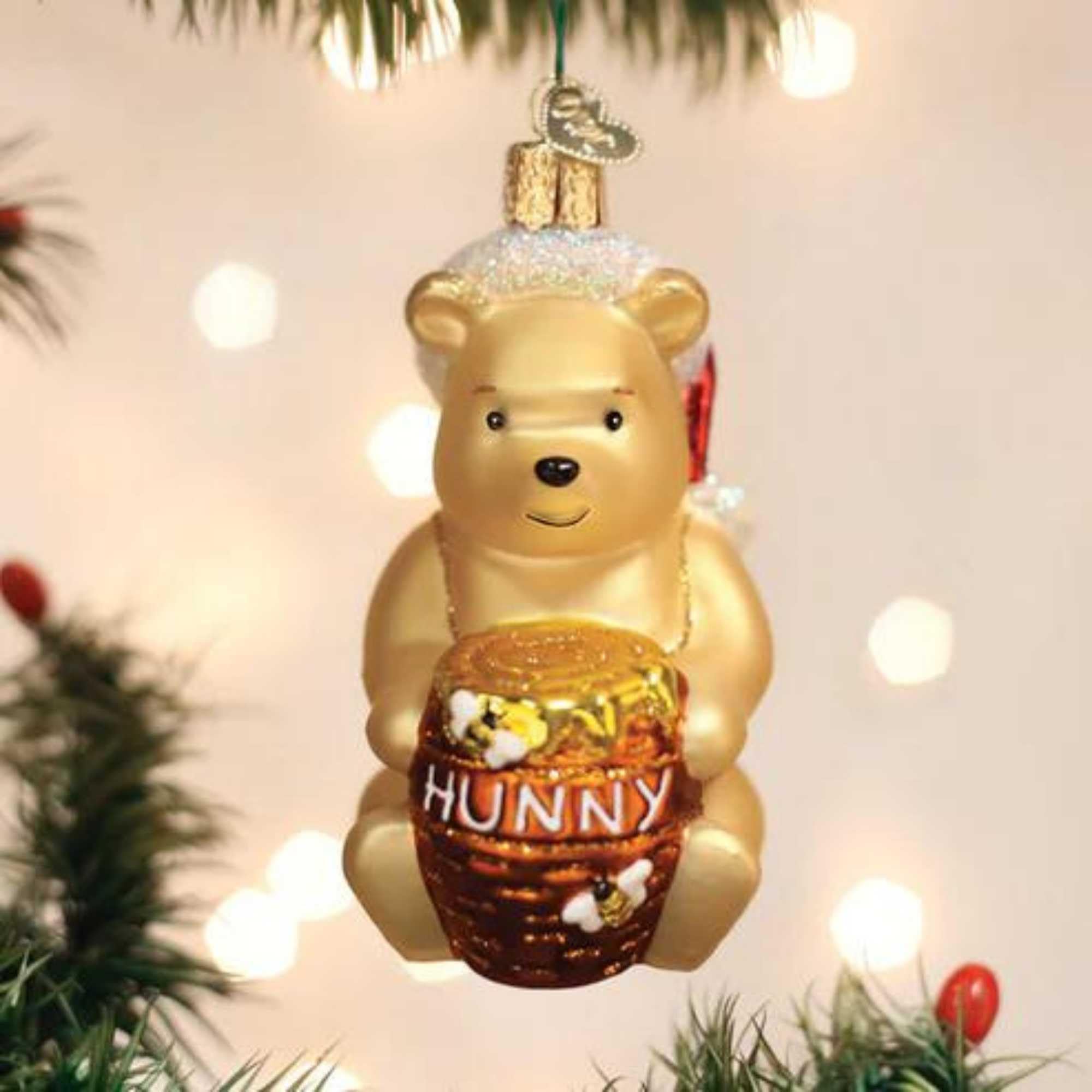 Old World Christmas Winnie The Pooh Glass Blown Ornament for