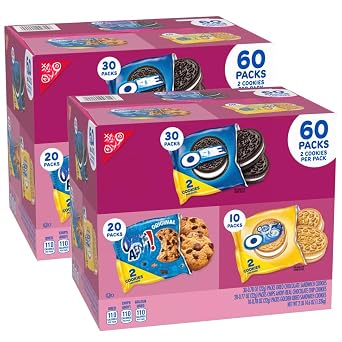 Sweet Treats Variety Pack Cookies, 60 Count Snack Pack 2 Pack
