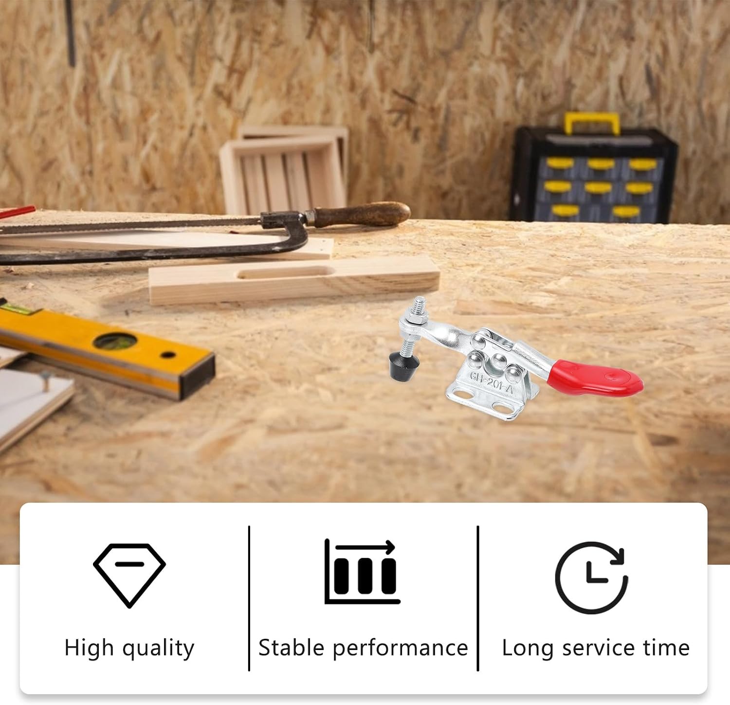 4pcs Fast Locking Toggle Clamps Push Pull Clip Quick Release Parallel Hand Tool Clamping Set for Workholding and Hardware Applications