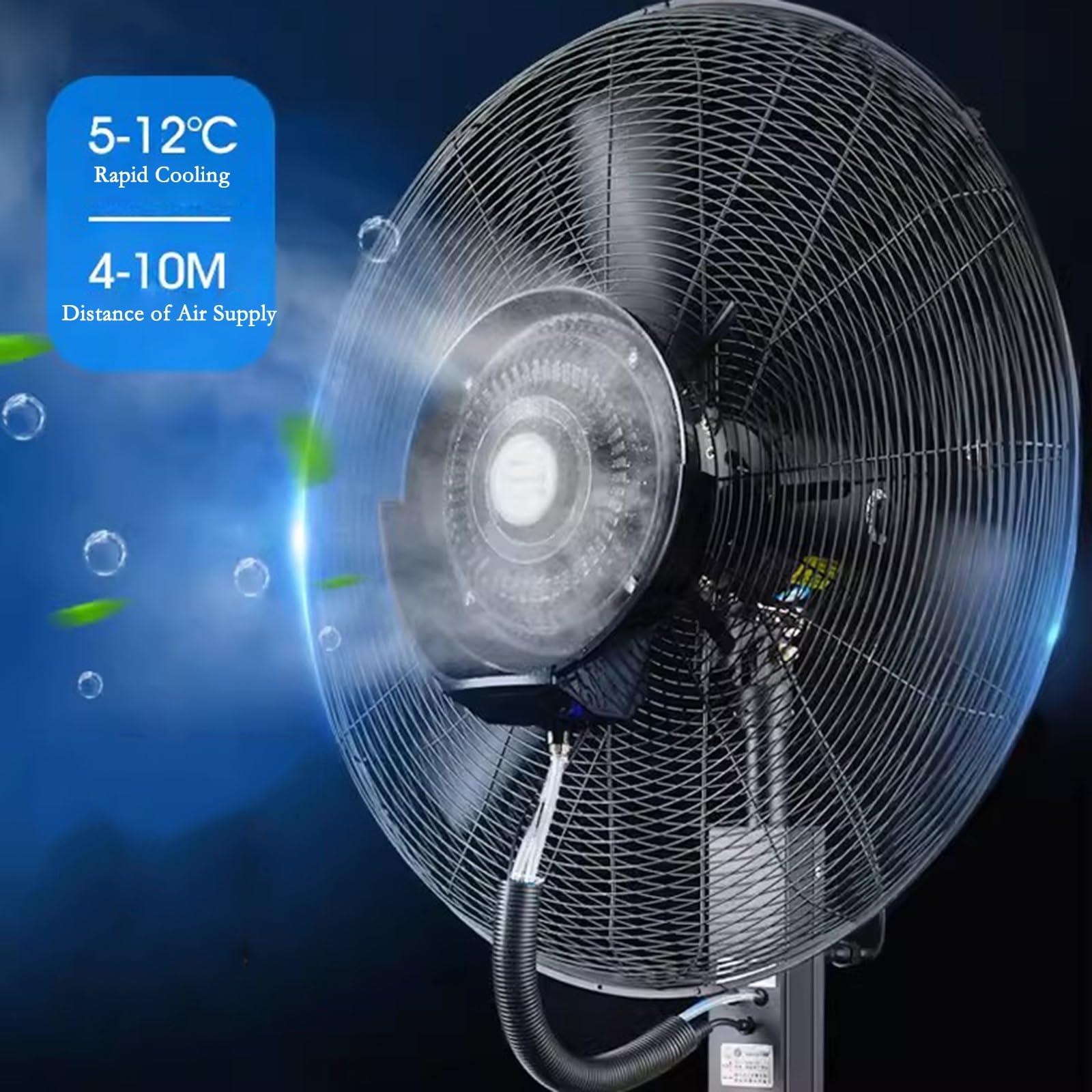 Metalowy wentylator podłogowy- Przemysłowy agregat chłodniczy Duży wentylator klimatyzacji wodnej Zewnętrzny wentylator chłodzący wodę Wentylator natryskowy Wentylator klimatyzacyjny Artefakty chłodze