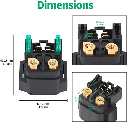 Miniatura 2 de AWSZH Relé solenoide de arranque de repuesto para Yamaha ATV YFM 350 400 450 660 Raptor Grizzly Kodiak Wolverine Big Bear Yamaha 2003 2004 2005 2006