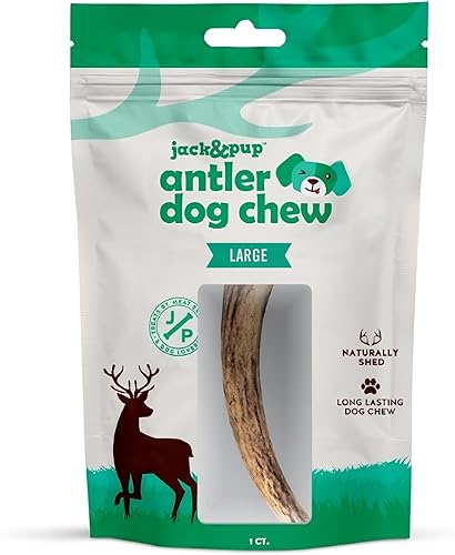 Miniatura 9 de Jack&Pup - Cuernos de alce para perros grandes  Masticables naturalmente sin cuero crudo para perros  Cuernos de alce para perros  Cuernos de perro