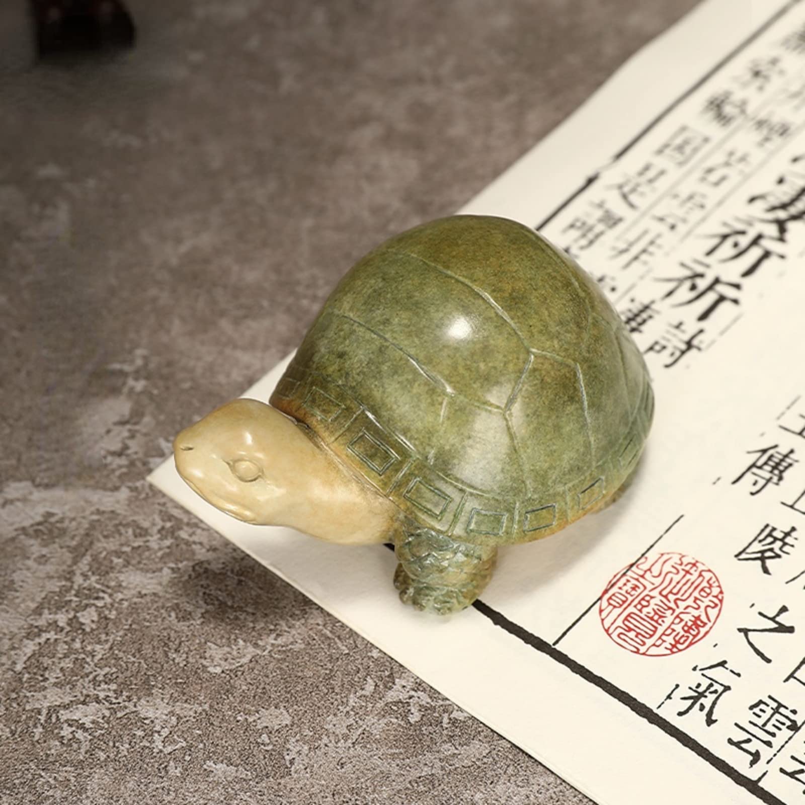NGDFGR Brass Tortoise Miniature Figurines,Copper Money Turtle Statue Sculpture Crafts Collection Desktop Ornament Home Sand Table Decor Accessories Study Paperweight