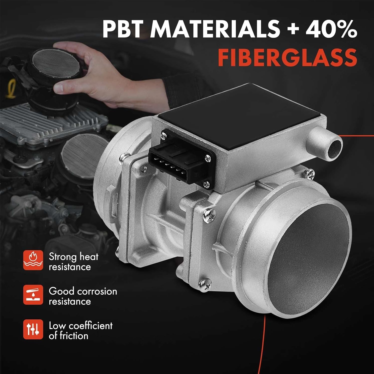 A-Premium Mass Air Flow Sensor Compatible with Land Rover Discovery 1994-1995 Range Rover 1987-1995 V8 3.5L 3.9L 4.2L