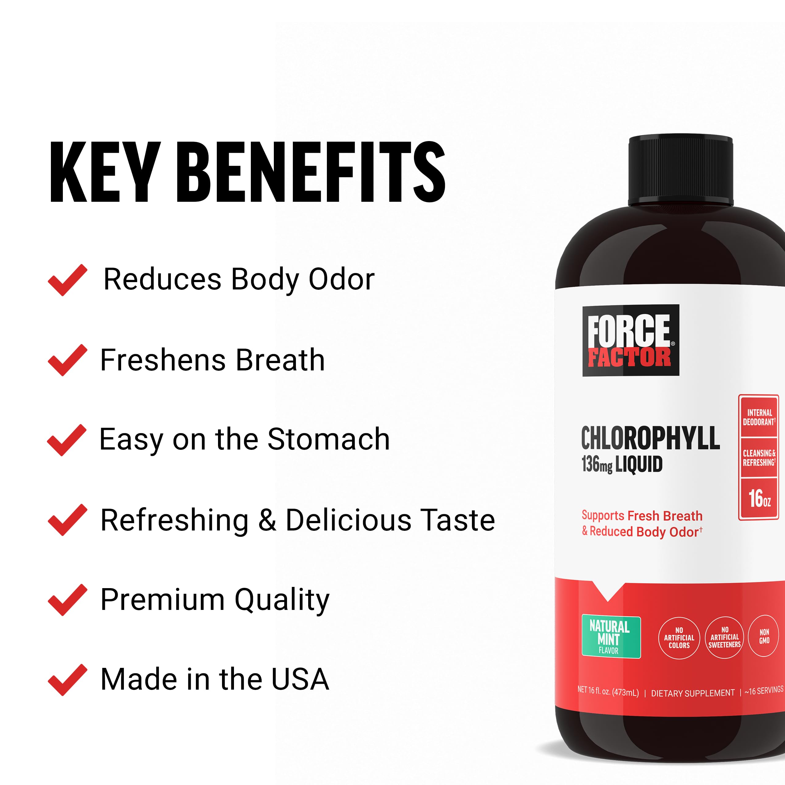 Force Factor Chlorophyll Liquid Body Deodorizing Supplement — Amazon image 2