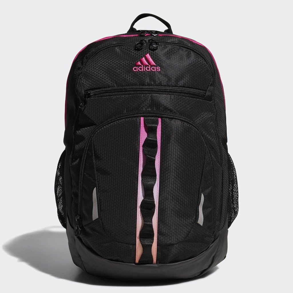 adidas unisex-adult Prime Backpack, Black/Shock Pink/Clear Orange, One Size