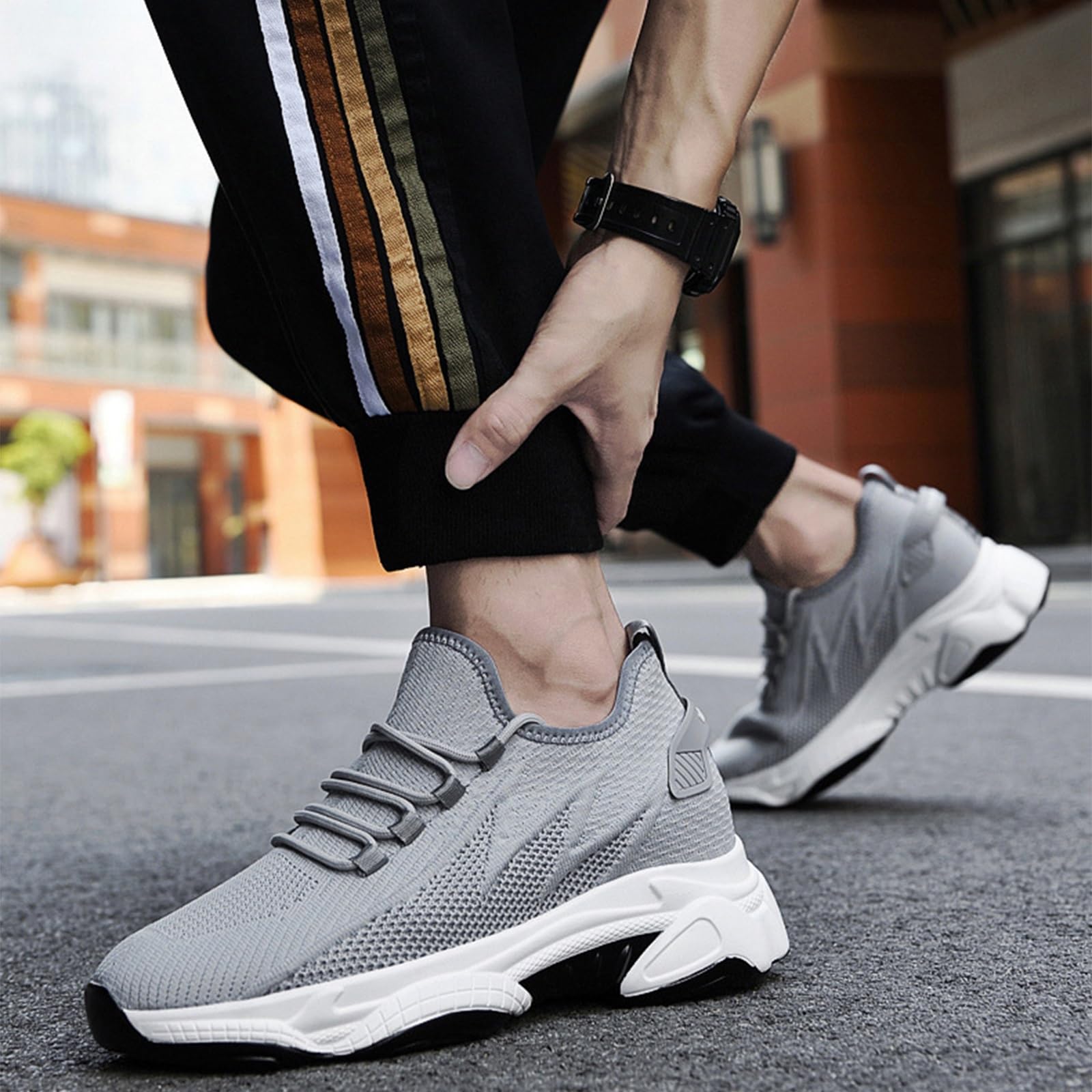 Zapatillas Elevadoras para Hombre Mujer 4/6/8/10 Cm Unisex Invisibles Aumentar la Altura Exteriores Informales Ligeros Cómodos Antideslizantes Transpirables Malla Zapatillas
