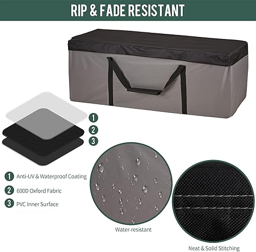 Miniatura 5 de Paquete de 2 bolsas de almacenamiento de cojines de 60 pulgadas con cremallera cubierta y asa acolchada, bolsa de almacenamiento para árbol de