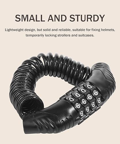 Miniatura 3 de Cerradura de casco de motocicleta, cerradura de casco de bicicleta, accesorios de coche, cerradura de casco portátil, cerradura de cochecito,