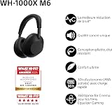 SONY WH-1000XM6 Flagship Noise Cancelling Over-Ear Wireless Bluetooth Headphones, Signature Hi-Res Sound, Comfort, Foldable Design, Durable Case, 30 HR Battery NC On, iOS & Android – Black - 2