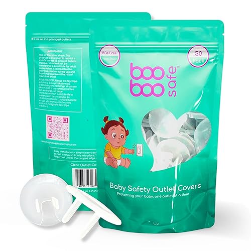 Miniatura 2 de Fundas para enchufes a prueba de bebés, paquete de 50 fundas transparentes para tomas de corriente, tapas de enchufe de salida fáciles de instalar,