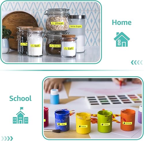 Miniatura 5 de NineLeaf Paquete de 3 cintas de etiquetas compatibles con Dymo D1 45018 S0720580 de 0.472 in, 12 pulgada, negro sobre amarillo, para LabelManager