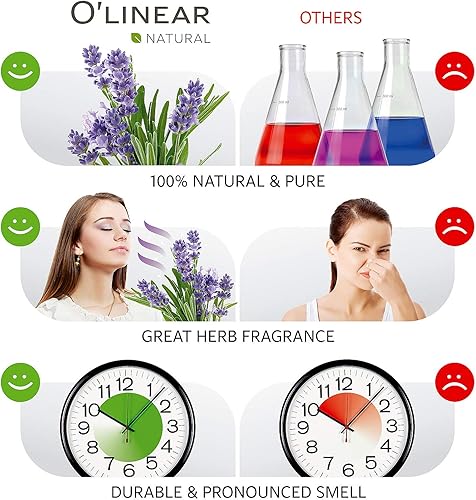 Miniatura 5 de Aceite Esencial Puro de Lavanda por O'Linear - Aceite de Alivio de Tensión para Difusor y Humidificador - Esencial Perfecto para Dormitorio para