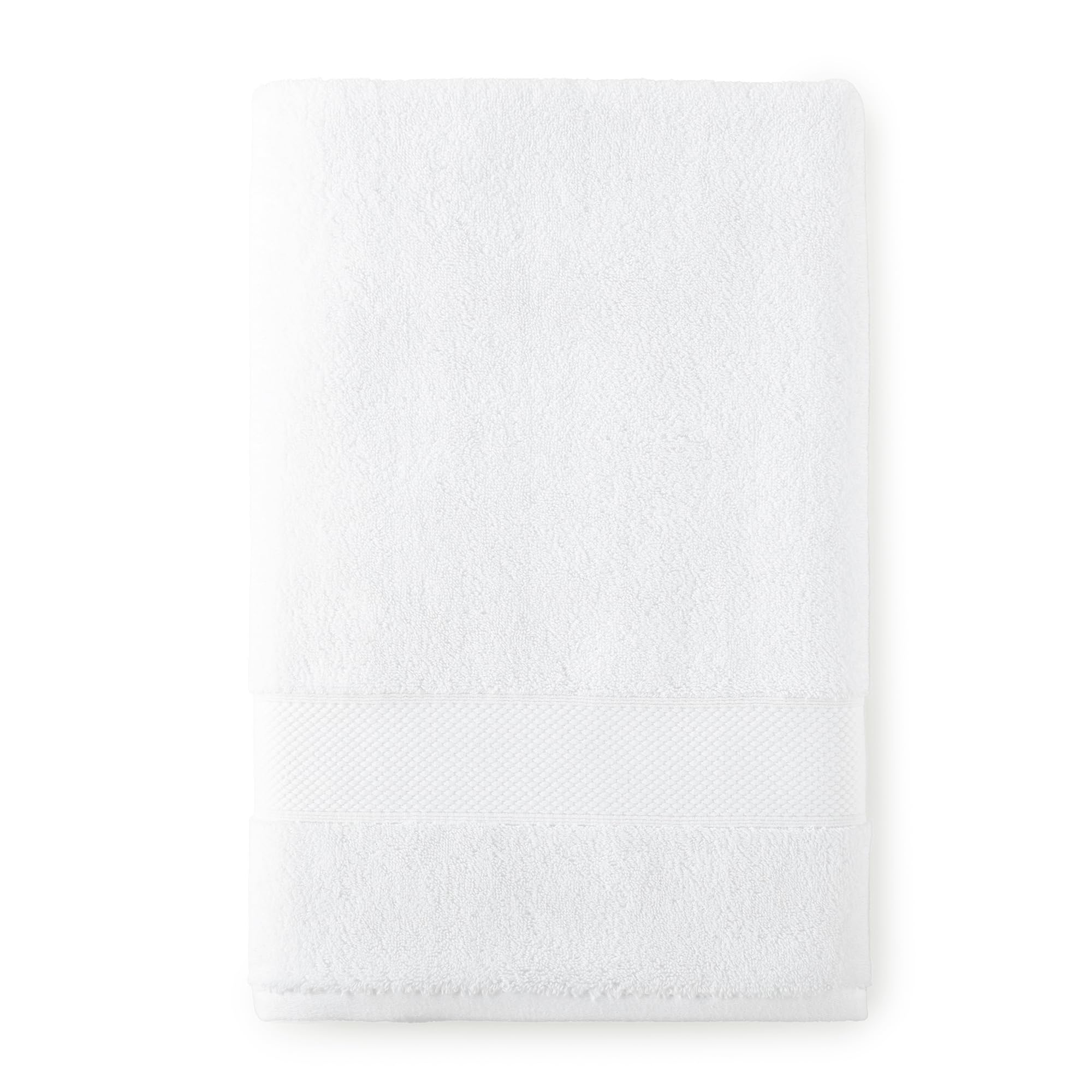 Peacock Alley Diamond 6 Piece Towel Set - Luxurious 100% Long-Staple Turkish Cotton - Soft, Absorbent & Fast Drying, White