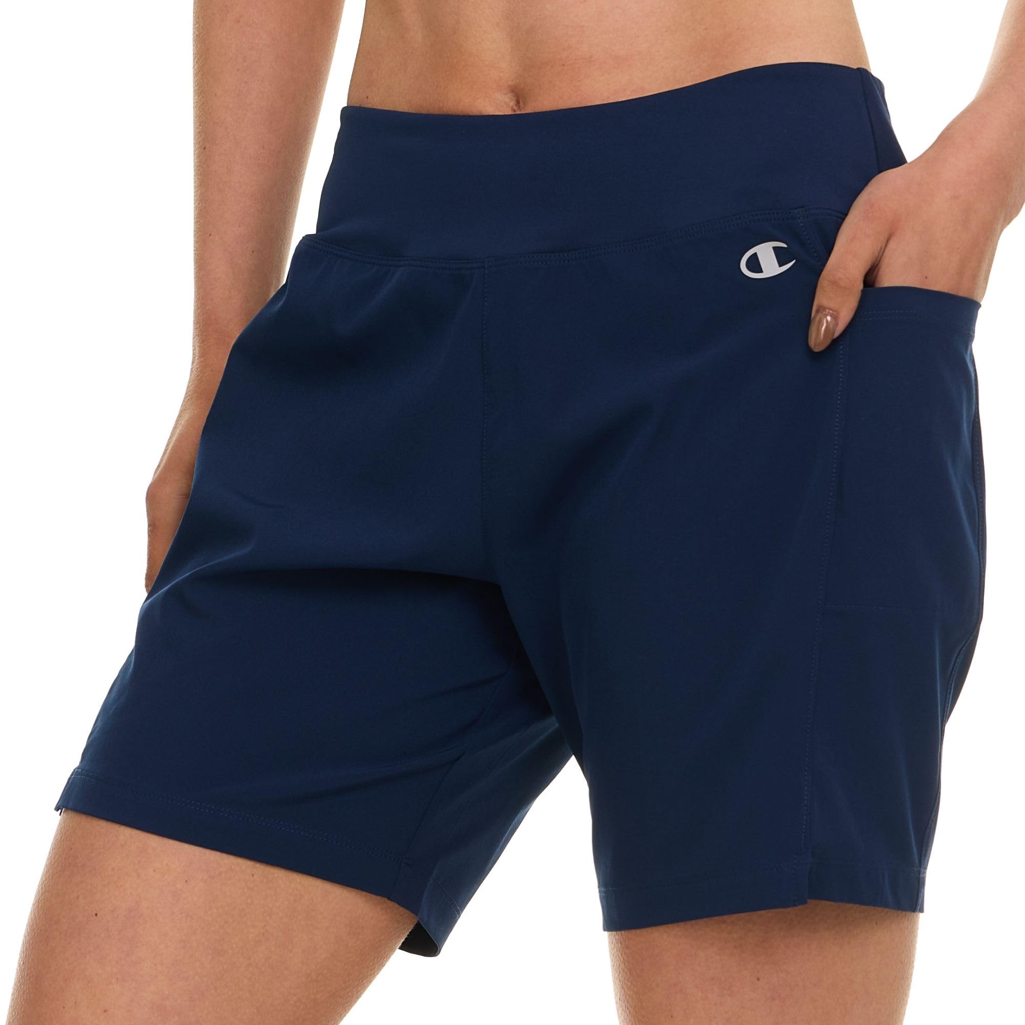 champion women's 5"/7" soft waist board shorts, beach shorts with pockets