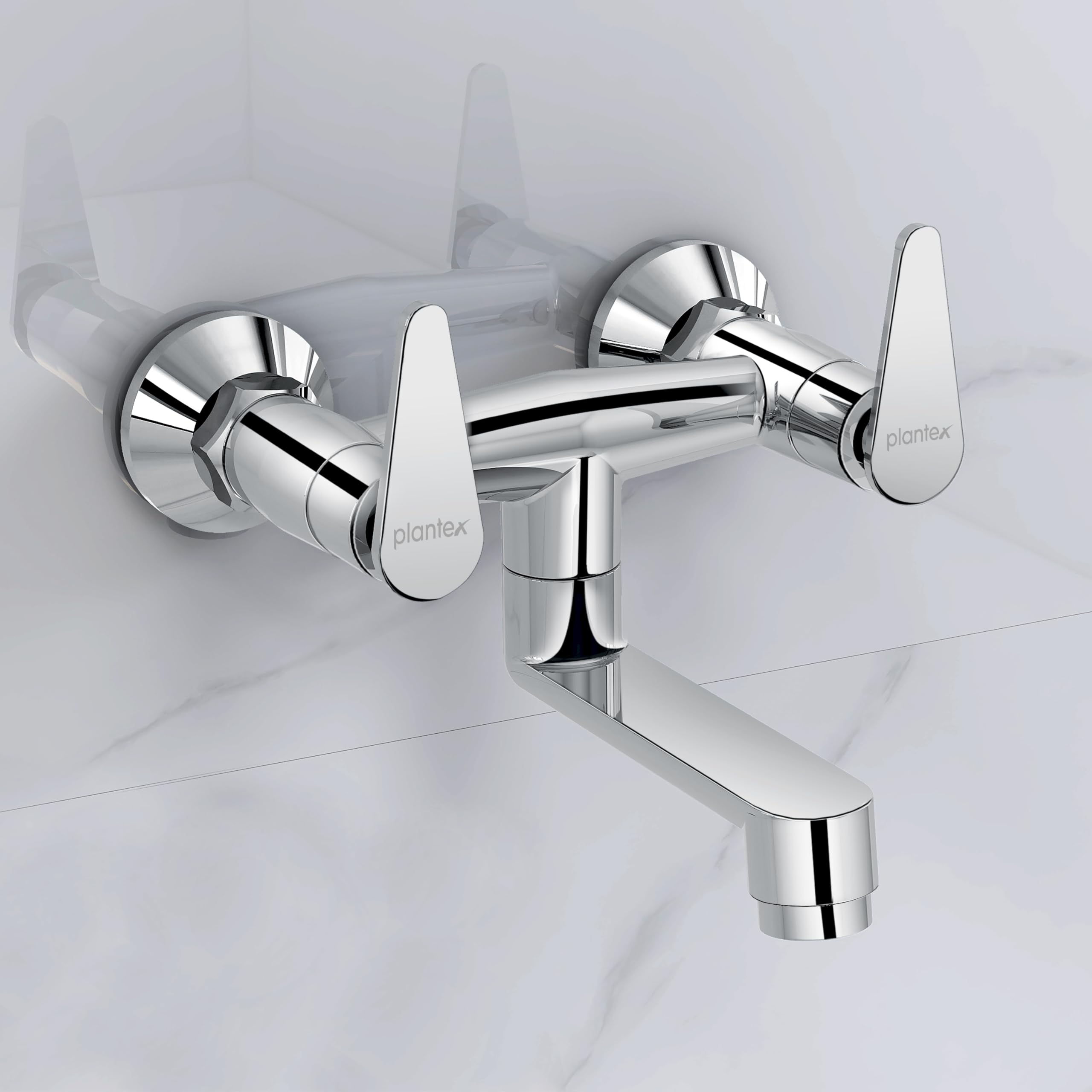 Plantex LEA-716 Pure Brass Non-Telephonic Wall Mixer for Bathroom with Teflon Tape & Brass Wall Flange/Mixer Tap for Bathroom (Mirror Chrome Finish) (B0D8FLNFD9) Amazon Price History, Amazon Price Tracker