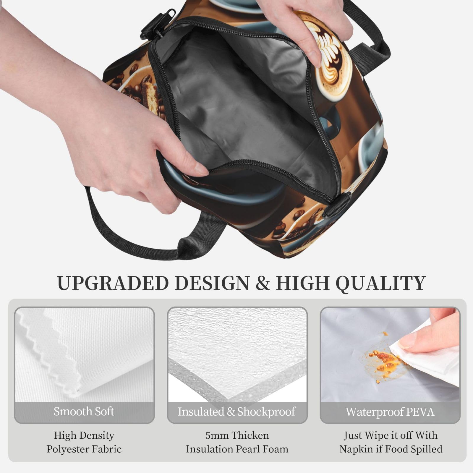 Délicieux sac à déjeuner isotherme réutilisable pour adultes, travail, voyage, femme et homme