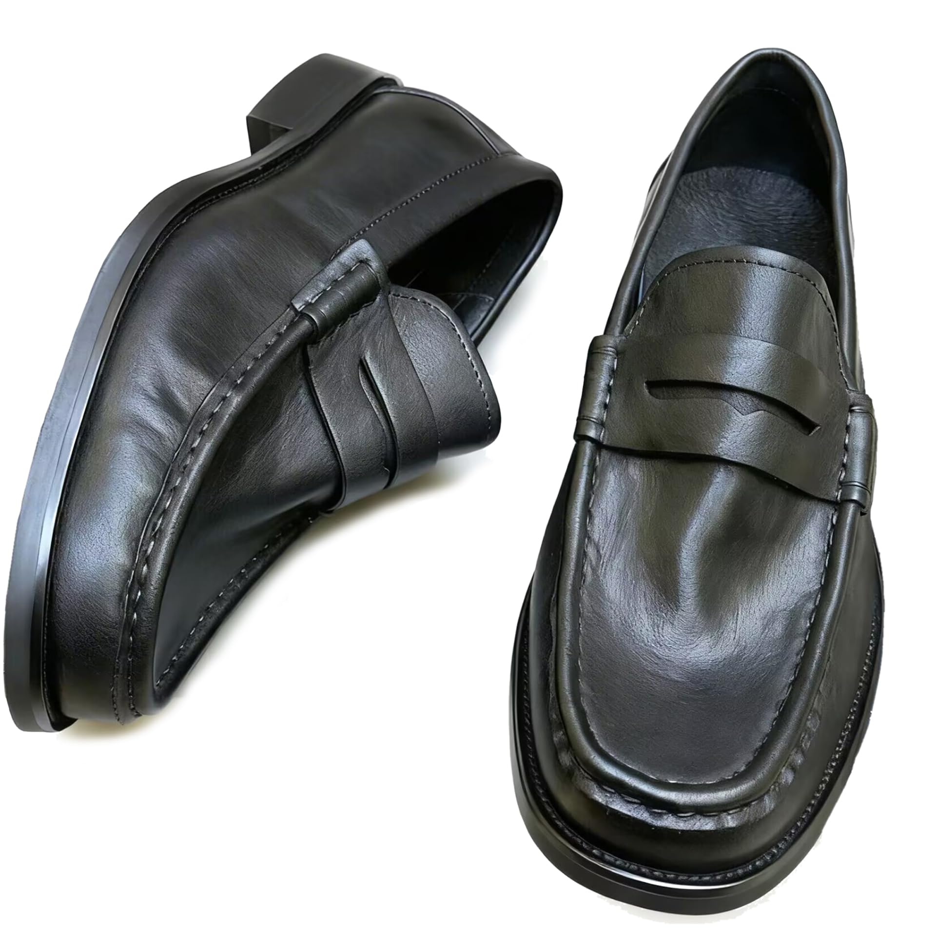 Zapatos de cuero Michael J Space Moon deslizantes para danza, Black, 42.5 EU
