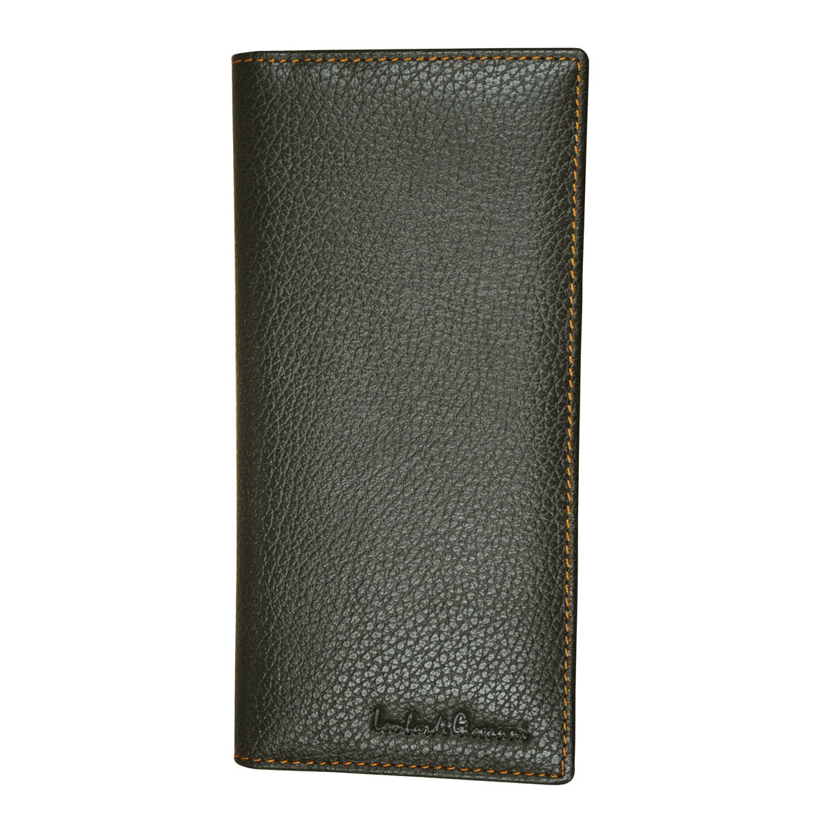 Men's Leather Long Wallet 10 Slots 1 Photo Id and Zipper 3850