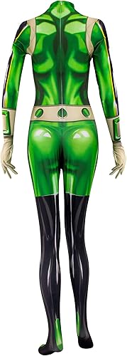 Miniatura 4 de C-ZOFEK Body para mujer, disfraz de cosplay, overol verde para Halloween