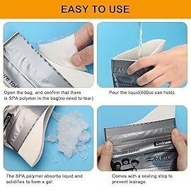 Coolrunner Disposable Urine Bags, 50 Pack Camping Pee Bags for Men Women, Disposable Urinals Vomit Bags for Travel Urinal Toilet Traffic Jam Emergency Portable Toilet for Kids, Patient