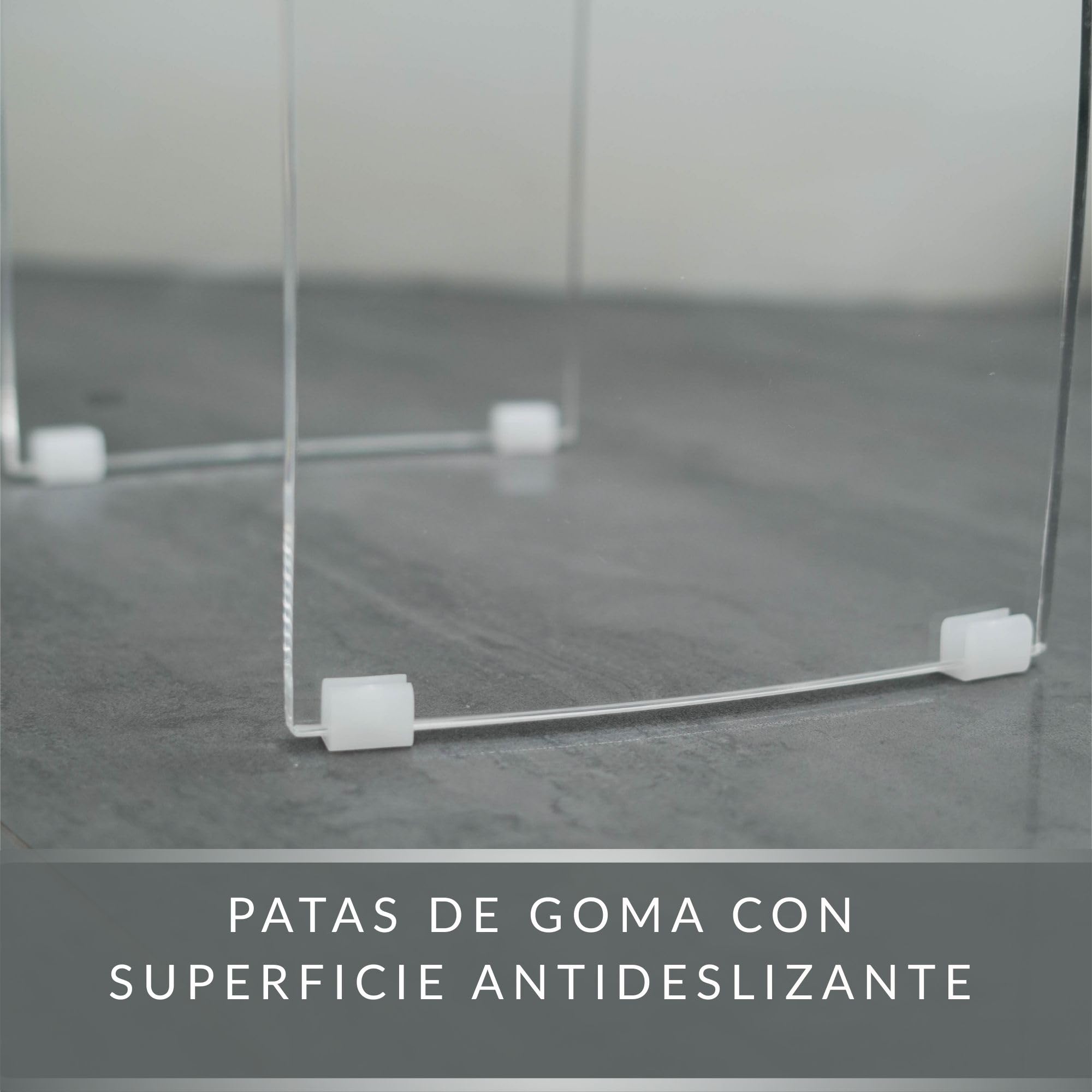 Taburete de Baño Meran XL – Taburete de Ducha de Acrílico Transparente con Asiento Extra Grande, Asidero y Patas Antideslizantes (hasta 180 kg)