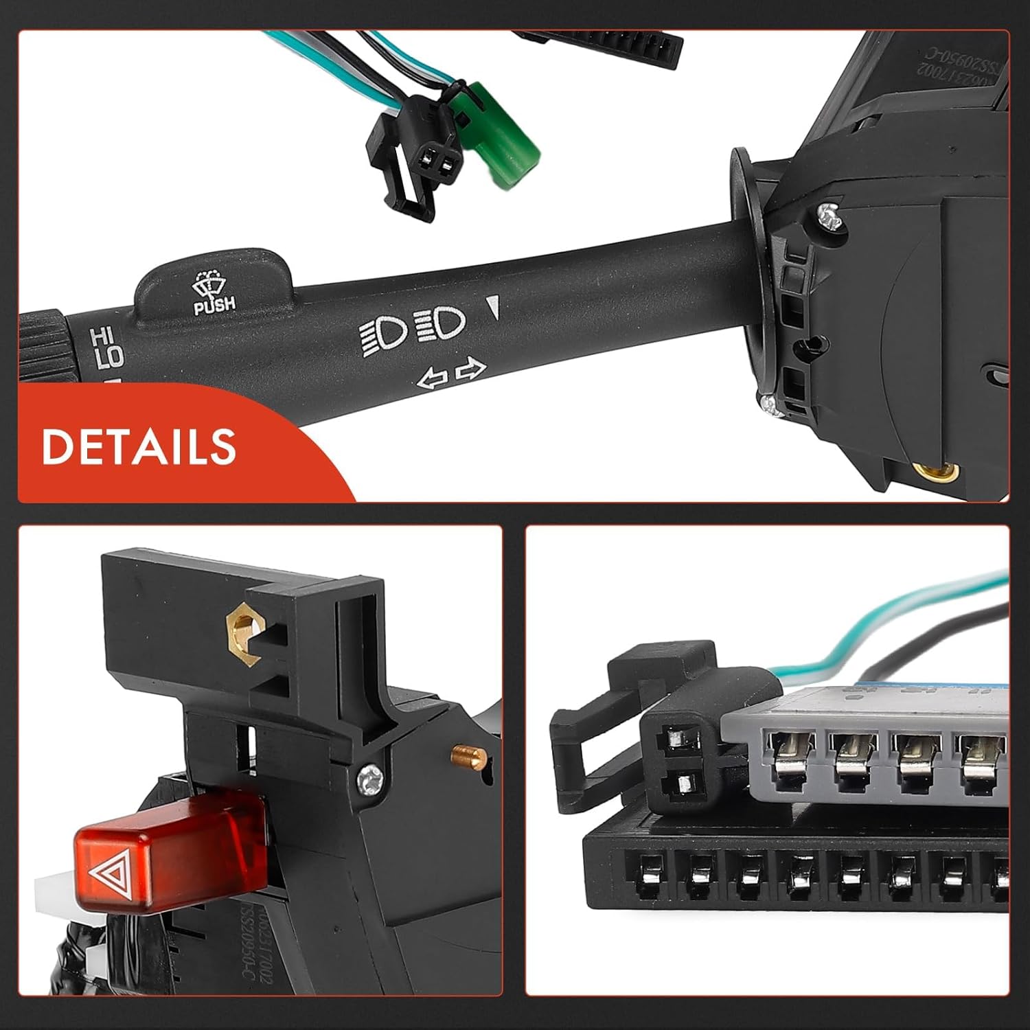 A-Premium Turn Signal Switch, Windshield Wiper Multifunction Switch Lever Compatible with Chevy GMC Oldsmobile - 1998-2005 - Blazer, S10, Jimmy, Sonoma, Hombre, Bravada, Without Cruise Control