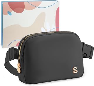 COSHAYSOO Personalized Initial Letter Fanny Pack Crossbody Belt Bag for Women Teen Girls Bridesmaids Maid of Honor Godmother Wedding Gifts, Trendy Bridal Shower Bachelorette Party Favor Presents S