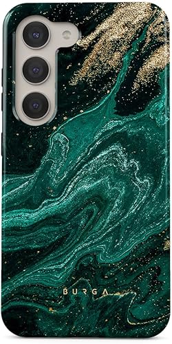 BURGA Funda para teléfono compatible con Samsung Galaxy S23, carcasa rígida híbrida de 2 capas + funda protectora de silicona, piedra jade verde BURGA Funda para teléfono compatible con Samsung Galaxy S23, carcasa rígida híbrida de 2 capas + funda protectora de silicona, piedra jade verde