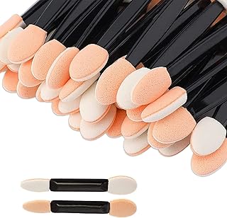30pcs Eyeshadow Applicator,Eye Shadow Brush Double Sided,Eye Shadow Applicator Stick,Sponge Makeup Applicator,Disposable Eyeshadow Brushes Sponge Eye Shadow Brush for Eyeliner Eye Makeup Beauty Tool