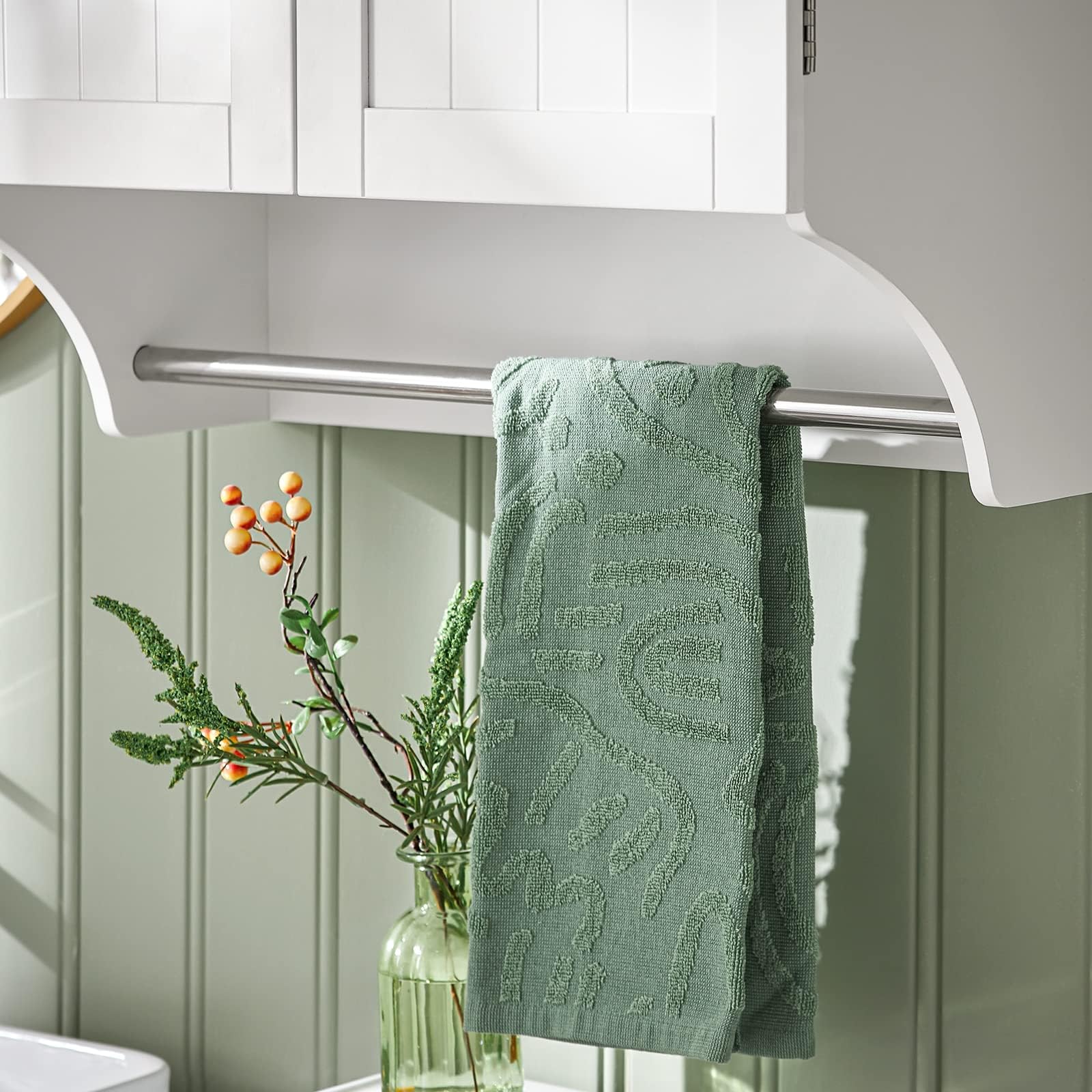 SoBuy Pensile Bagno Mobile Bagno Sospeso con Mensola, Design Salvaspazio, Regali Regolabili, 60x30x60 cm, per Bagni Piccoli e Cucine BZR84-W
