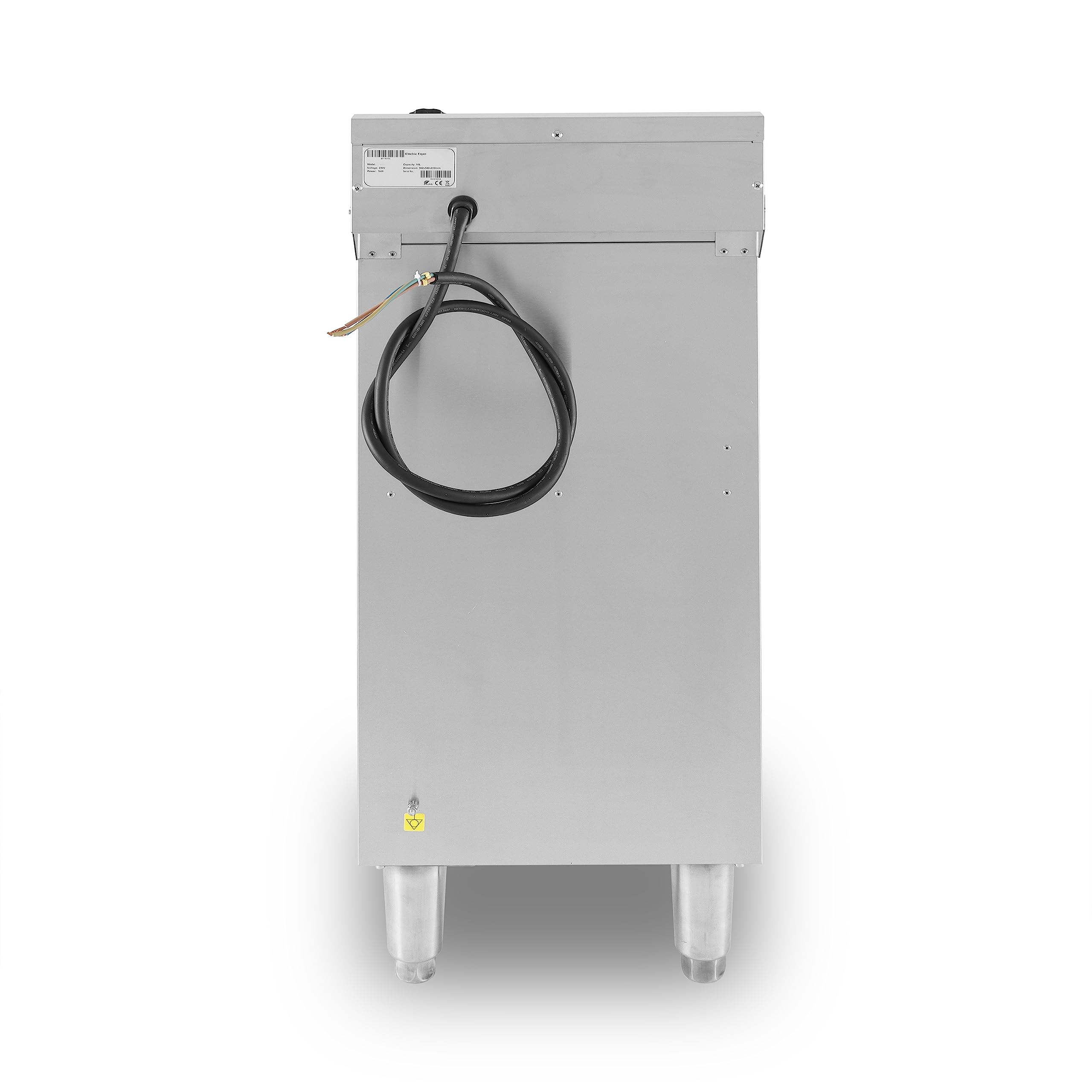MBH - Freidora eléctrica industrial 14 litros con mueble para hostelería. Freidora profesional INOX de pie para bar y restaurante.